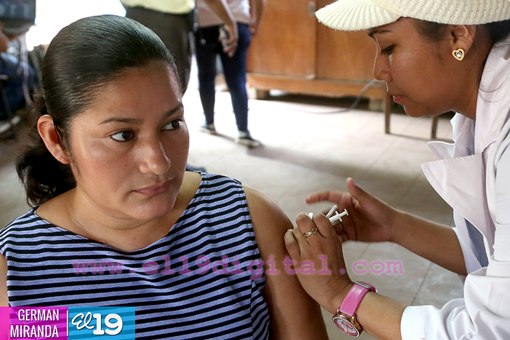 Puestos de vacunación en barrios de Managua